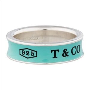 ISO TIFFANY BLUE ENAMEL RING size 7, 7.5 or 8
